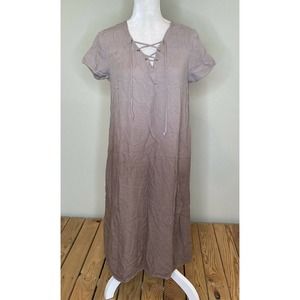 NWT Spirit HWY Lace Up Ombré Midi Tunic Dress M